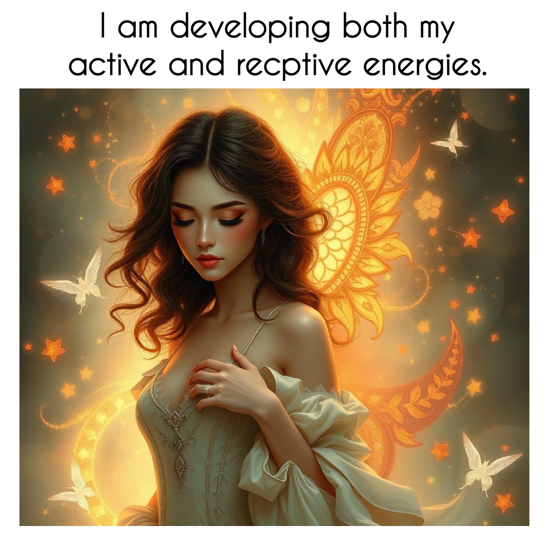 I am developing both my active and recptive energies.